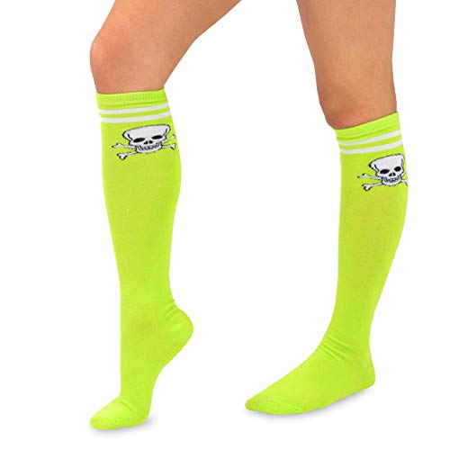 TeeHee Socks TeeHee Novelty Knee High Fun Socks for Women and Junior Halloween 5-Pair (Skull Varsity Pirate Monster) - Image 2