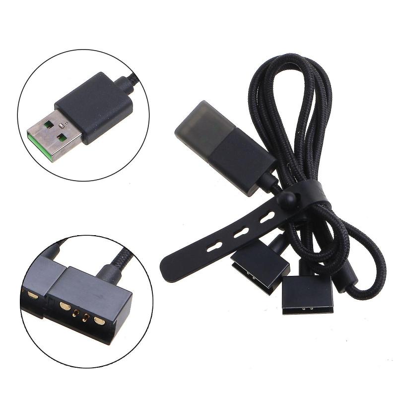 60cm Usb Charging Cable Nylon Braid Smart Glasses Line Replacement Wire For Razer Anzu Smart Glasses Replacement Part Repair Accessory - Image 2
