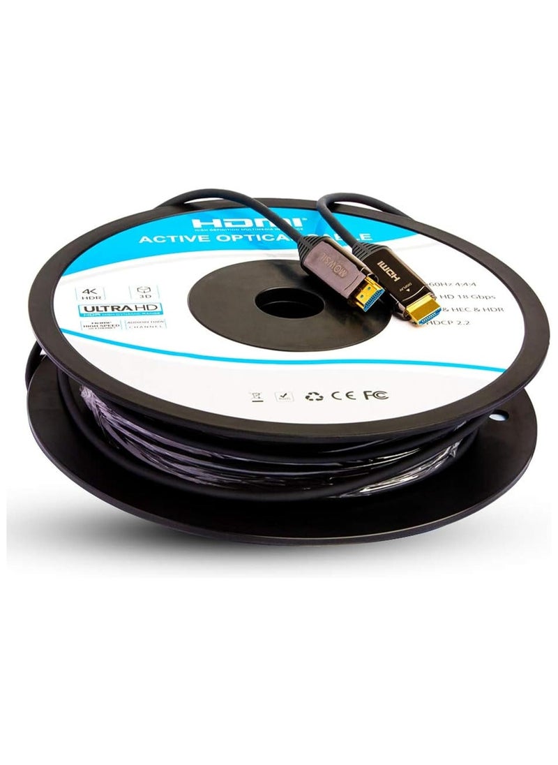 MOWSIL Active Optical AOC-Fiber HDMI 4K 60Hz 2.0 Cable 10Mtr, Supported Resolution UHD 4K@60Hz Bandwidth upto 18 Gbps  - Image 4