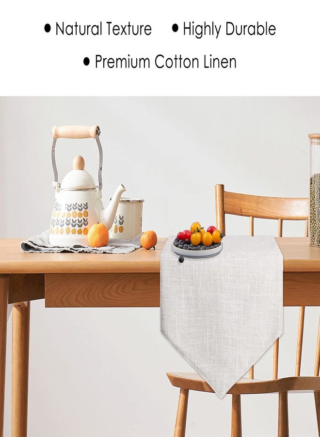Jeloris Burlap Farmhouse Cotton Linen Table Runner, Rustic Woven Solid Color Table Runner for Dining, Kitchen, Holiday, Halloween, Christmas, Party (12x70 inch, Beige) - Image 5