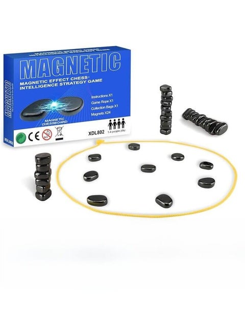 【Magnetic Chess Game】:The magnetic chess game is a perfect combination of fun and strategy.This chess set using 24 magnetic stones, storage bag, game string, perfect for kids and adults alike.This