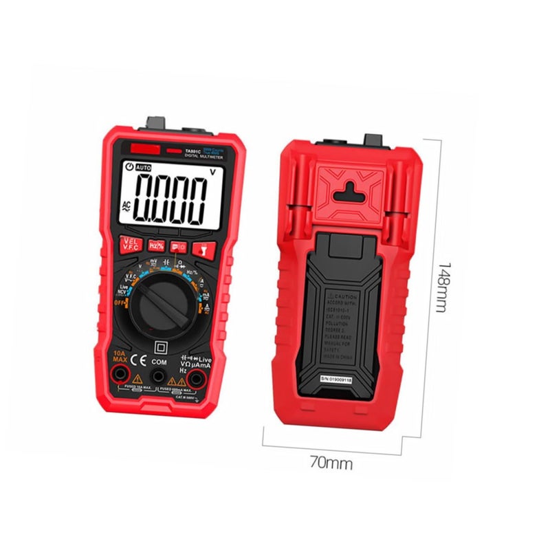 Compact Auto Ranging Digital Multimeter Voltage Tester for Home Electrical Repair and Diagnostics - Image 3