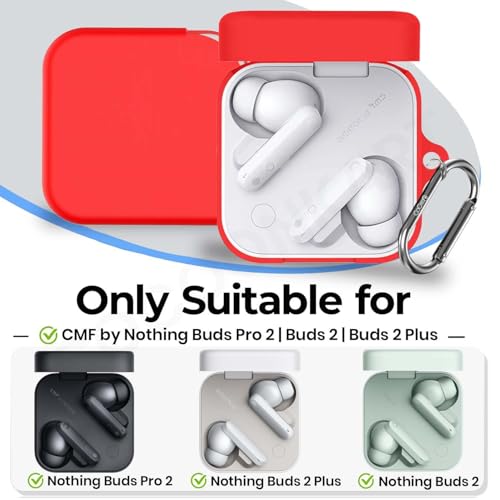 Cocoonkart Soft Silicone Case Cover for CMF by Nothing Buds Pro 2 | Buds 2 | Buds 2 Plus (Orange) - Image 2