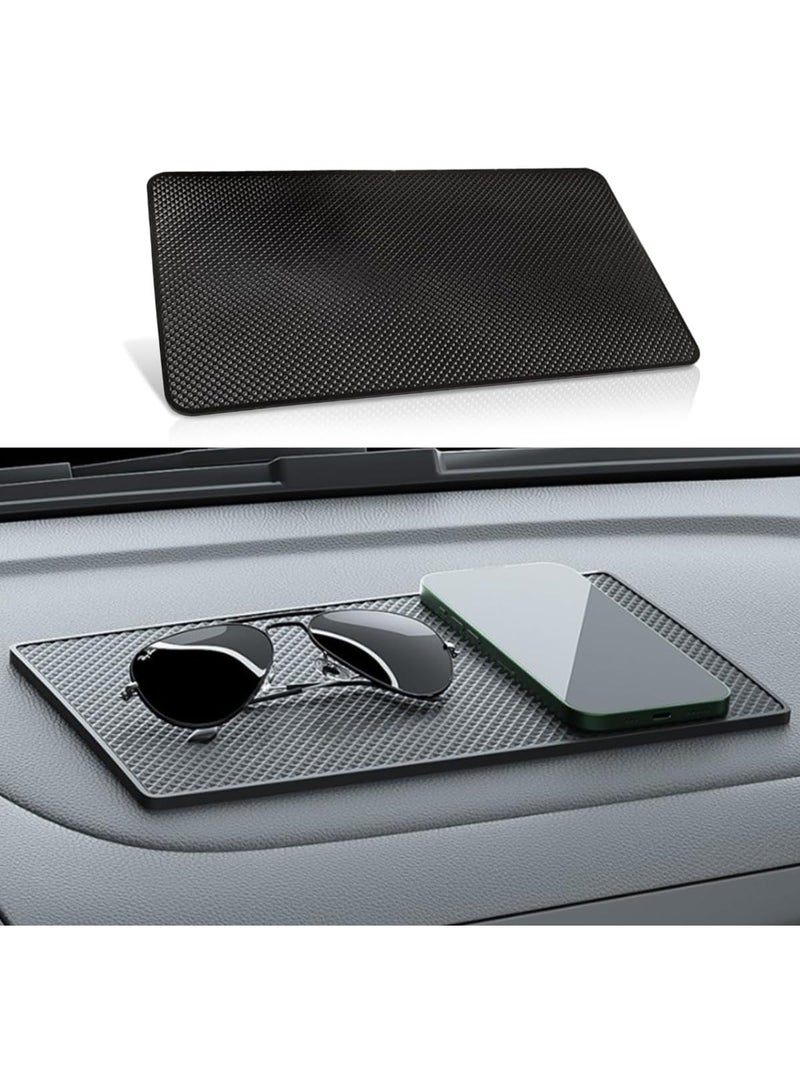 jaexest Universal Dashboard Organizer Mat | 10.6"x5.9" Non-Slip Rubber Grip Pad for Phones, Keys & Small Items in Car (Grid Pattern) - Image 1