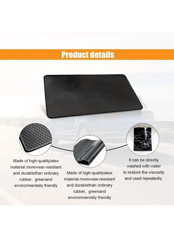jaexest Universal Dashboard Organizer Mat | 10.6"x5.9" Non-Slip Rubber Grip Pad for Phones, Keys & Small Items in Car (Grid Pattern) - Image 5