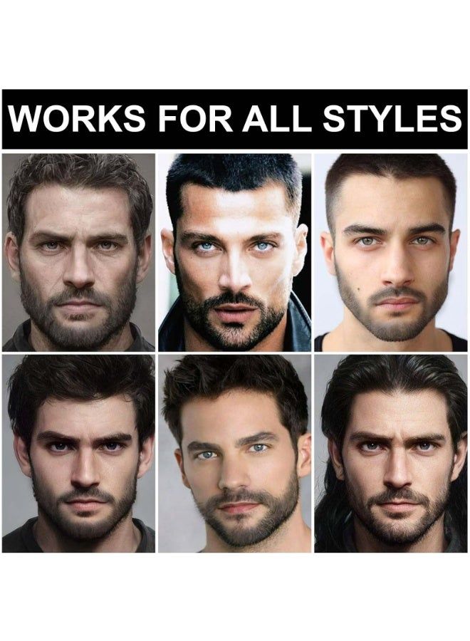 WiRinef Beard Pen, Beard Filler Pen, Sweat Proof Beards Pencil Gap Filler For Man, Lasting 24-hrs Natural Finish, Male Mustache Repair Waterproof Pencil Shaper, Barber Filling Marker with Brush - Black Color - Image 4