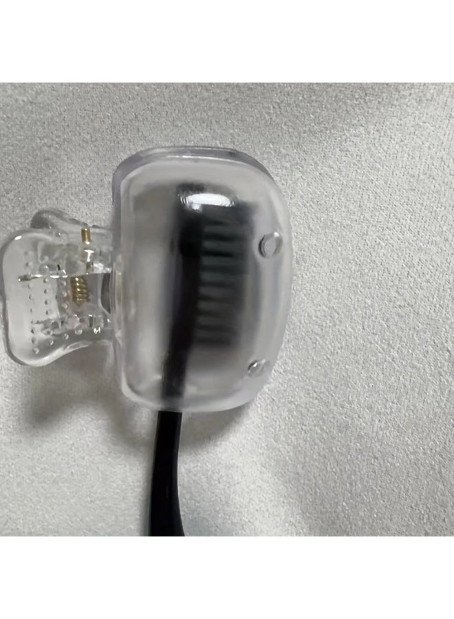 يوكانبي مجموعة من 4 مشابك فرشاة أسنان بألوان متعددة – حافظة محمولة مثالية للسفر - Image 4