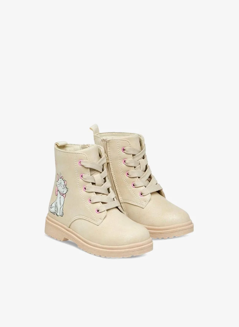 Marie Print Ankle Boots with Zip Closure and Pull Tabs