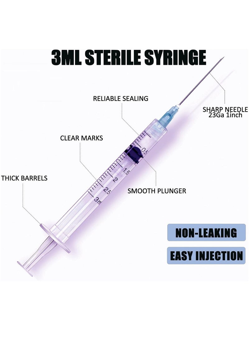 Medical Disposable Syringe 3 ml With Needle, Individually Sealed (50 Pieces) - Image 2