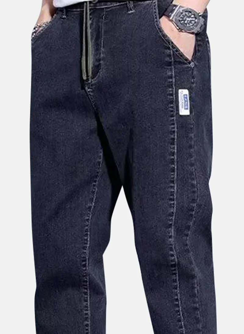 YUNIQEE Black Solid Mid Rise Jogger