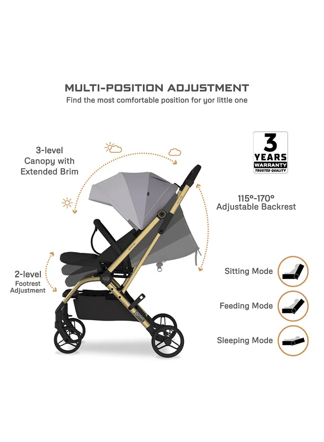 neobreez OCTA 360° Rotate Seat Lightweight Compact Travel Toddler Baby Stroller,  Reversible Handle Baby Trolley, Two-Way Baby Stroller, One-Hand Fold, Waterproof UPF 50+ Canopy, 0-4 Yrs, 22kg,  3yrs Warranty