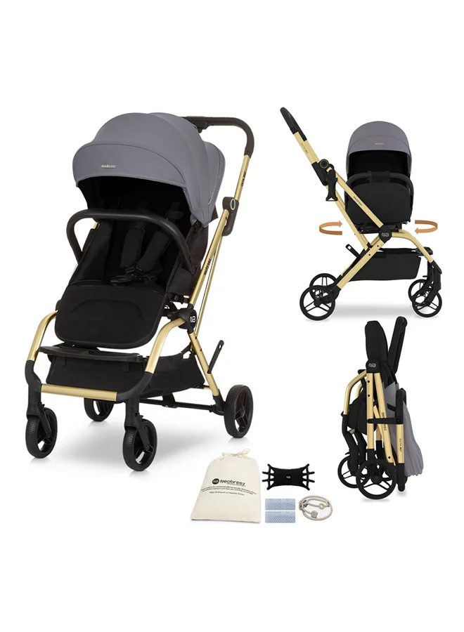 neobreez OCTA 360° Rotate Seat Lightweight Compact Travel Toddler Baby Stroller,  Reversible Handle Baby Trolley, Two-Way Baby Stroller, One-Hand Fold, Waterproof UPF 50+ Canopy, 0-4 Yrs, 22kg,  3yrs Warranty