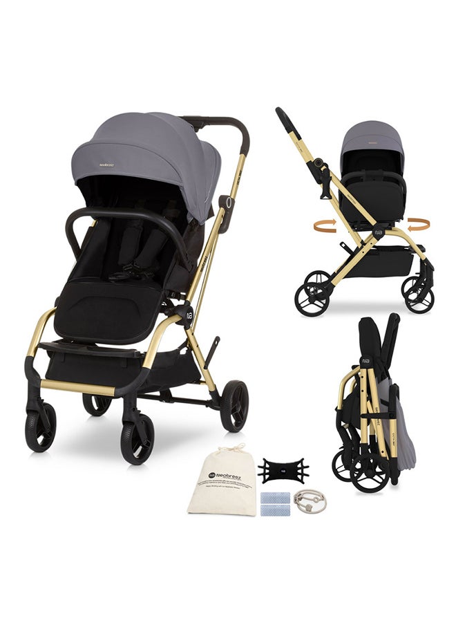 neobreez OCTA 360° Rotating Seat Baby Toddler Stroller One-Hand Fold, Waterproof UPF 50+ Canopy, Phone Holder, Cup Holder, Toy Strap, Reflective stickers,  Gift And String Bag, 0-4 Years, 22kg, 3yrs Warranty  - Image 1