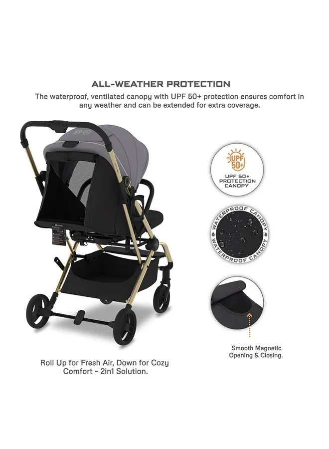 neobreez OCTA 360° Rotate Seat Lightweight Compact Travel Toddler Baby Stroller,  Reversible Handle Baby Trolley, Two-Way Baby Stroller, One-Hand Fold, Waterproof UPF 50+ Canopy, 0-4 Yrs, 22kg,  3yrs Warranty