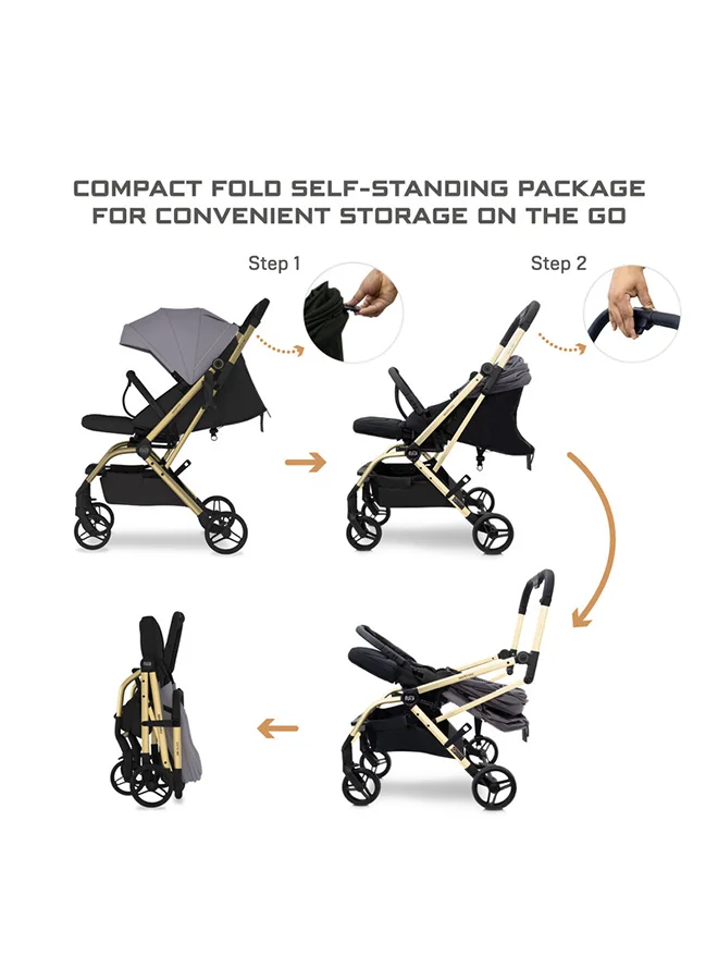 neobreez OCTA 360° Rotate Seat Lightweight Compact Travel Toddler Baby Stroller,  Reversible Handle Baby Trolley, Two-Way Baby Stroller, One-Hand Fold, Waterproof UPF 50+ Canopy, 0-4 Yrs, 22kg,  3yrs Warranty