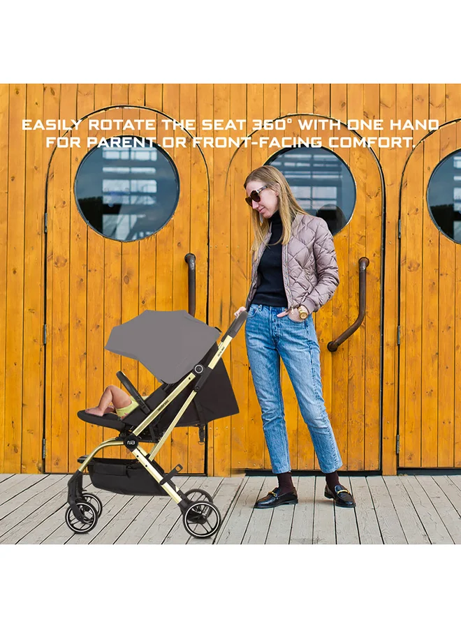 neobreez OCTA 360° Rotate Seat Lightweight Compact Travel Toddler Baby Stroller,  Reversible Handle Baby Trolley, Two-Way Baby Stroller, One-Hand Fold, Waterproof UPF 50+ Canopy, 0-4 Yrs, 22kg,  3yrs Warranty