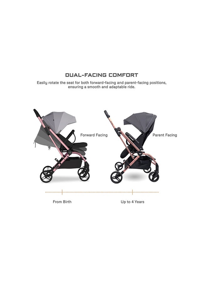 neobreez OCTA 360° Rotate Seat Lightweight Compact Travel Toddler Baby Stroller,  Reversible Handle Baby Trolley, Two-Way Baby Stroller, One-Hand Fold, Waterproof UPF 50+ Canopy, 0-4 Yrs, 22kg,  3yrs Warranty - Image 4