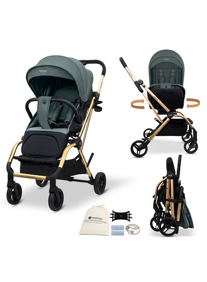 neobreez OCTA 360° Rotate Seat Lightweight Compact Travel Toddler Baby Stroller,  Reversible Handle Baby Trolley, Two-Way Baby Stroller, One-Hand Fold, Waterproof UPF 50+ Canopy, 0-4 Yrs, 22kg,  3yrs Warranty - Image 1