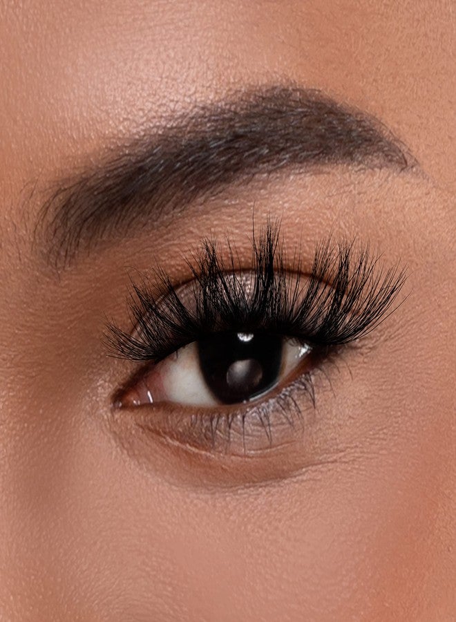 EBIN NEW YORK CATTITUDE 3D LASHES Venus Seduction Lashes | 25mm Reusable 100% Real Mink 3D Lashes Fluffy Cat Eye Look Volume Curl Lashes | Multi-dimensional | Rich curl | Tapered end - Cherish - Image 2