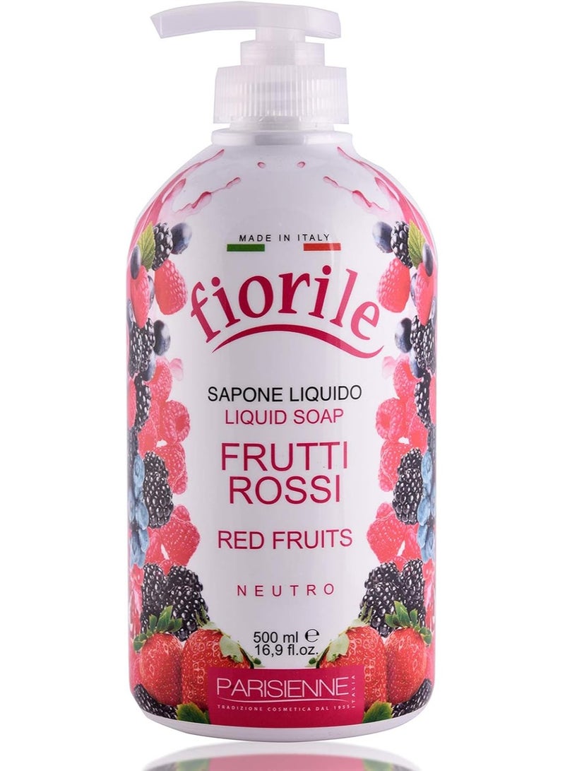 fiorile Liquid Hand Soap Hands Red Fruits 500 ML - Image 1