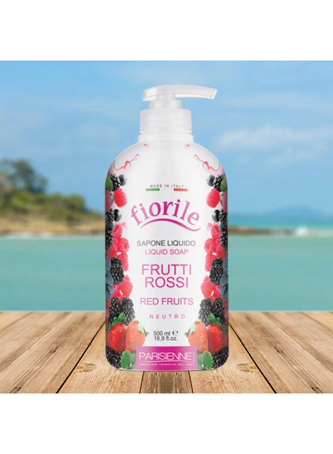 fiorile Liquid Hand Soap Hands Red Fruits 500 ML - Image 3