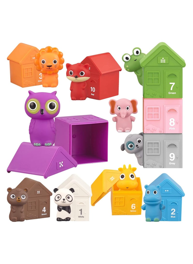 general Barns Farm Animals for Toddler 1-3 Toddler Learning Toys Finger Puppets Counting Matching Stacking Montessori Toys for Baby boy Girl Gifts - Image 1