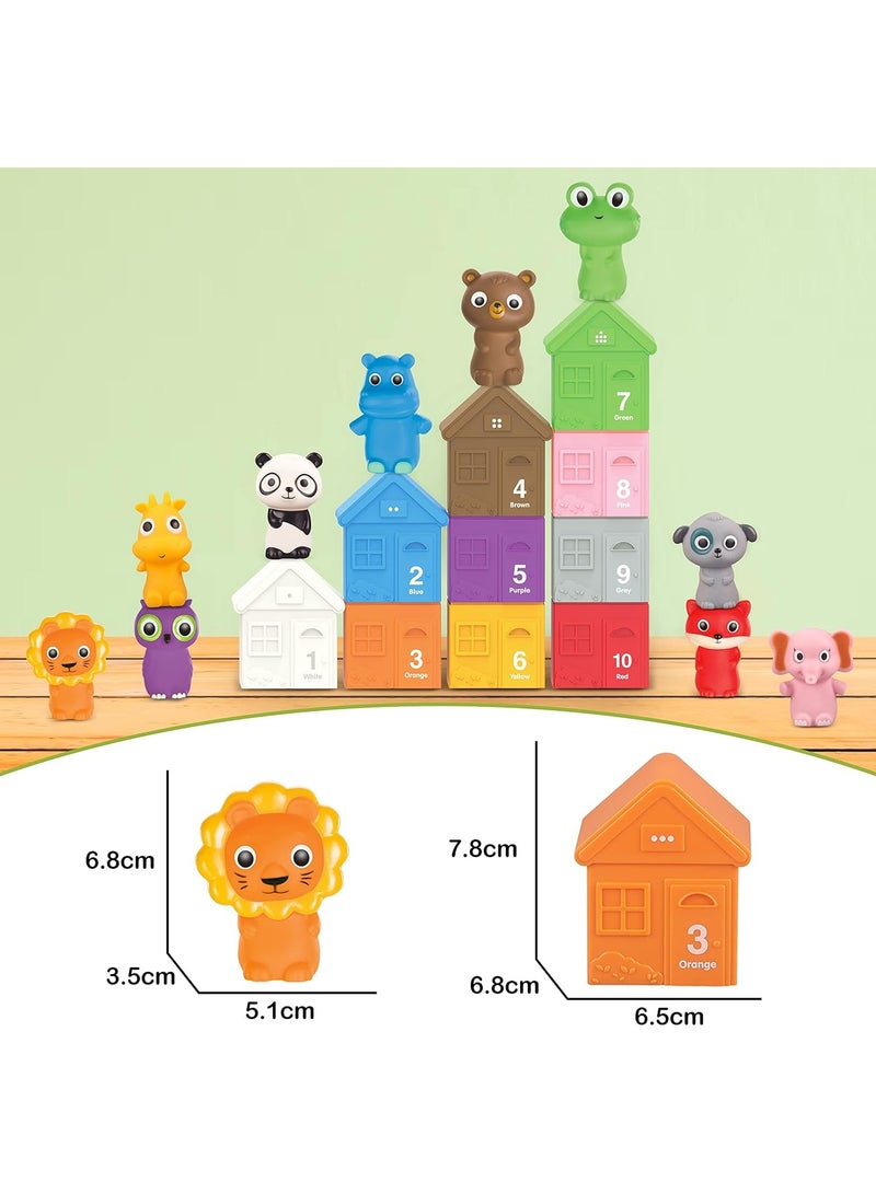 general Barns Farm Animals for Toddler 1-3 Toddler Learning Toys Finger Puppets Counting Matching Stacking Montessori Toys for Baby boy Girl Gifts - Image 5