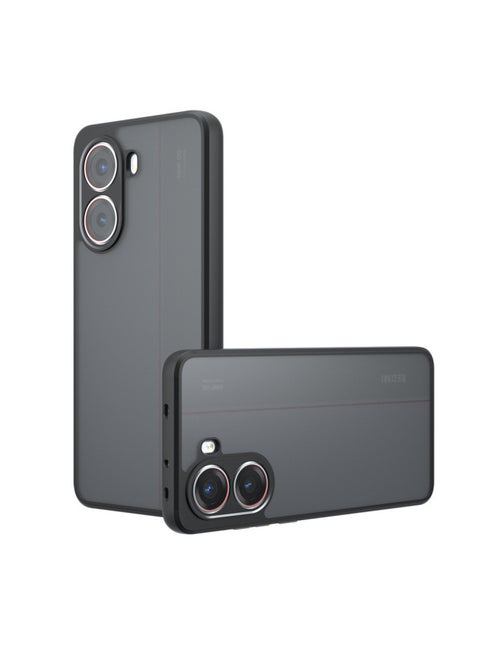 For Red Rice Tubro4 Mobile Phone Case Frosted Skin-friendly PocoF7Pro Qijia Airbag Protective Case PocoX7-Color:Strange Armor-matte Black-Applicable Models:Redmi K80 5g/poco F7 Pro (precision Hole)