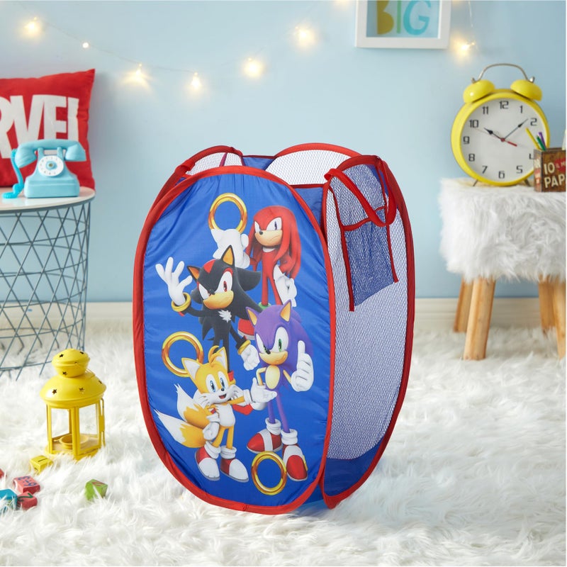 Idea Nuova Sonic the Hedgehog Pop Up Hamper with Durable Carry Handles for Laundry, Nursery, Storage, 21'' H x 13.5'' W X 13.5'' L - Image 4