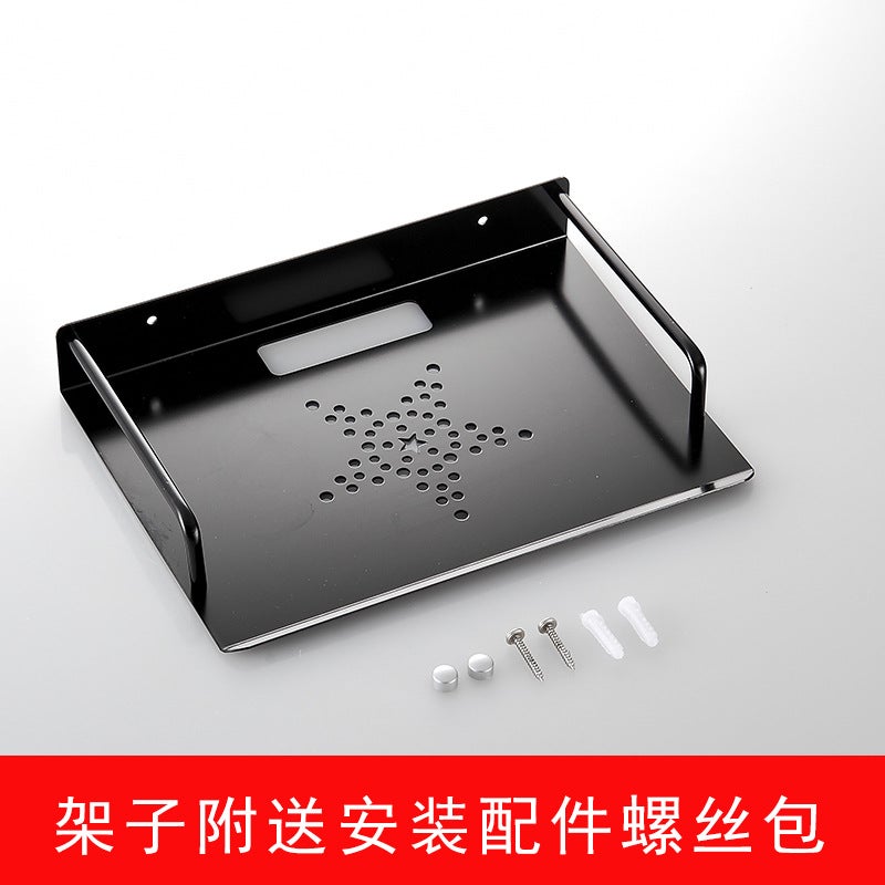 Space Aluminum Set-Top Box Rack Router Bracket Single-Layer Wall Rack Wireless Wifi Monitor Storage Rack - Image 4