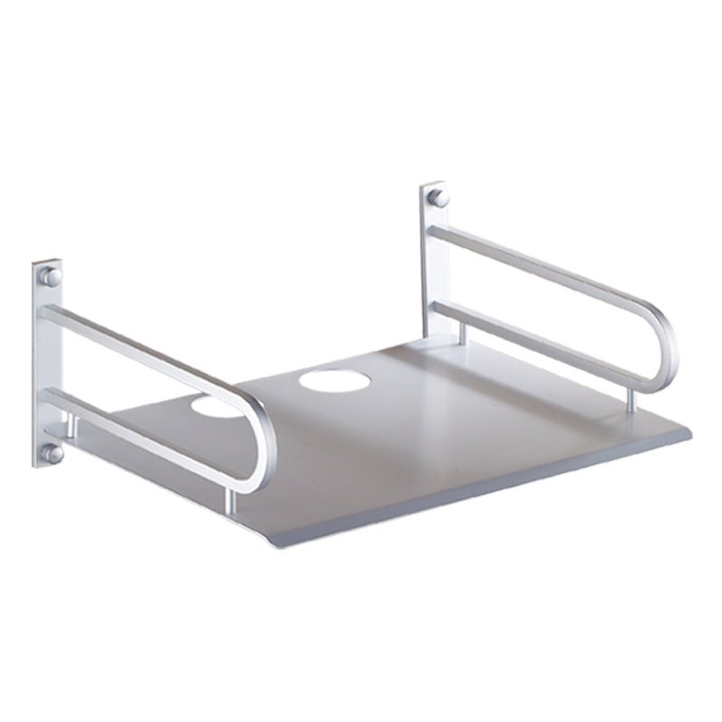 Space Aluminum Set-Top Box Rack Router Bracket Single-Layer Wall Rack Wireless Wifi Monitor Storage Rack - Image 5
