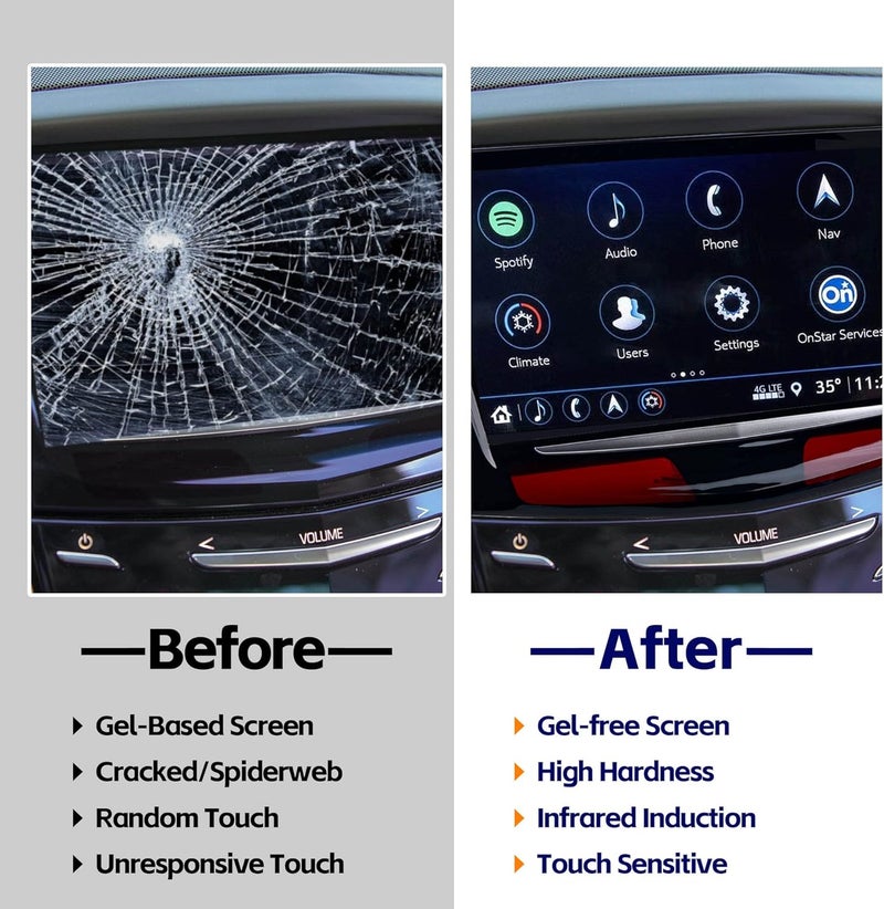 kixfwpy Newly Upgraded CUE Touch Screen for 2013-2020 Cadillac XTS CTS SRX ATS Escalade CUE Screen Replacement Plus Free Tools - Image 5