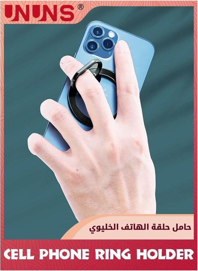 UNUNS Magnetic Phone Ring Holder,Strong Lock,Compatible With MagSafe Grip, Multifunction For Adjustable Stand And Bottle Opener,For iPhone 15/14/13/12 Series,Black - Image 1