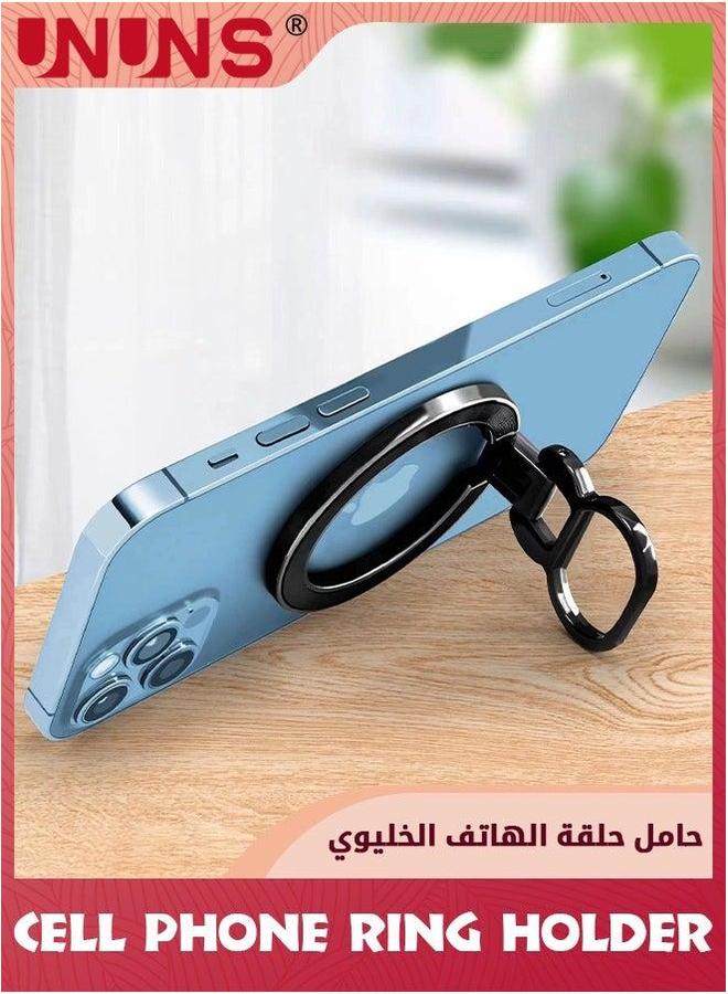 UNUNS Magnetic Phone Ring Holder,Strong Lock,Compatible With MagSafe Grip, Multifunction For Adjustable Stand And Bottle Opener,For iPhone 15/14/13/12 Series,Black - Image 5