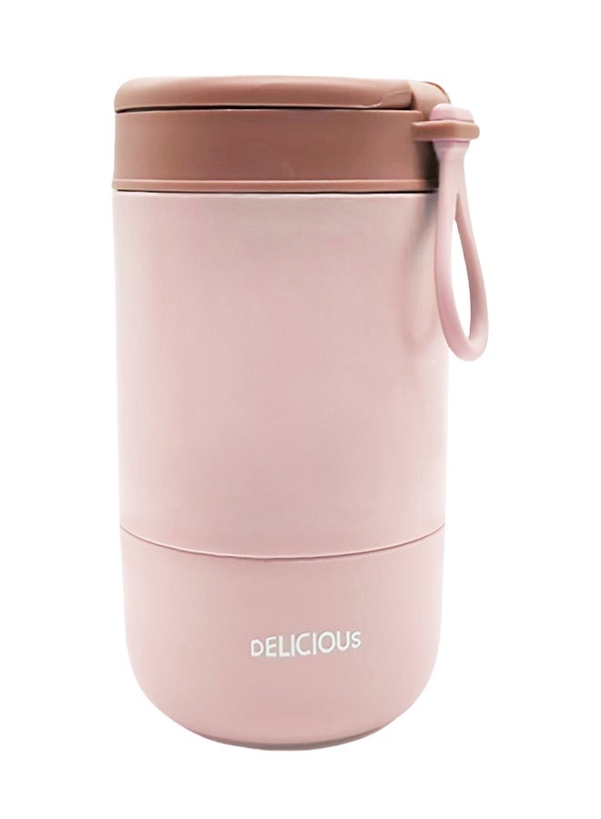 Noon East Double Wall Snack cup, 11oz + 14oz, Reusable, Leak Proof, Microwave, Dishwasher and Freezer Safe - Pink  - Image 1