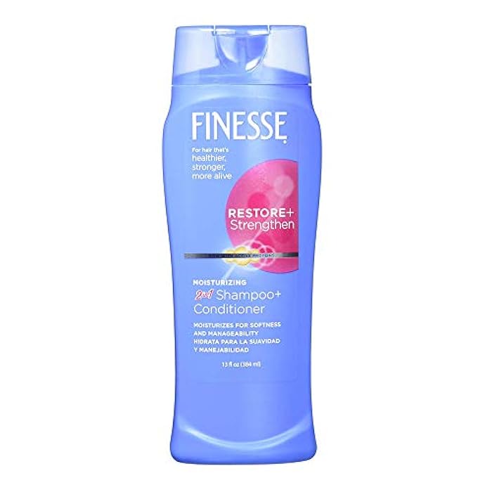 Finesse Restore+Strengthen Moisturizing 2 in 1 Shampoo and Conditioner - 13 Ounces Each (Pack of 6)