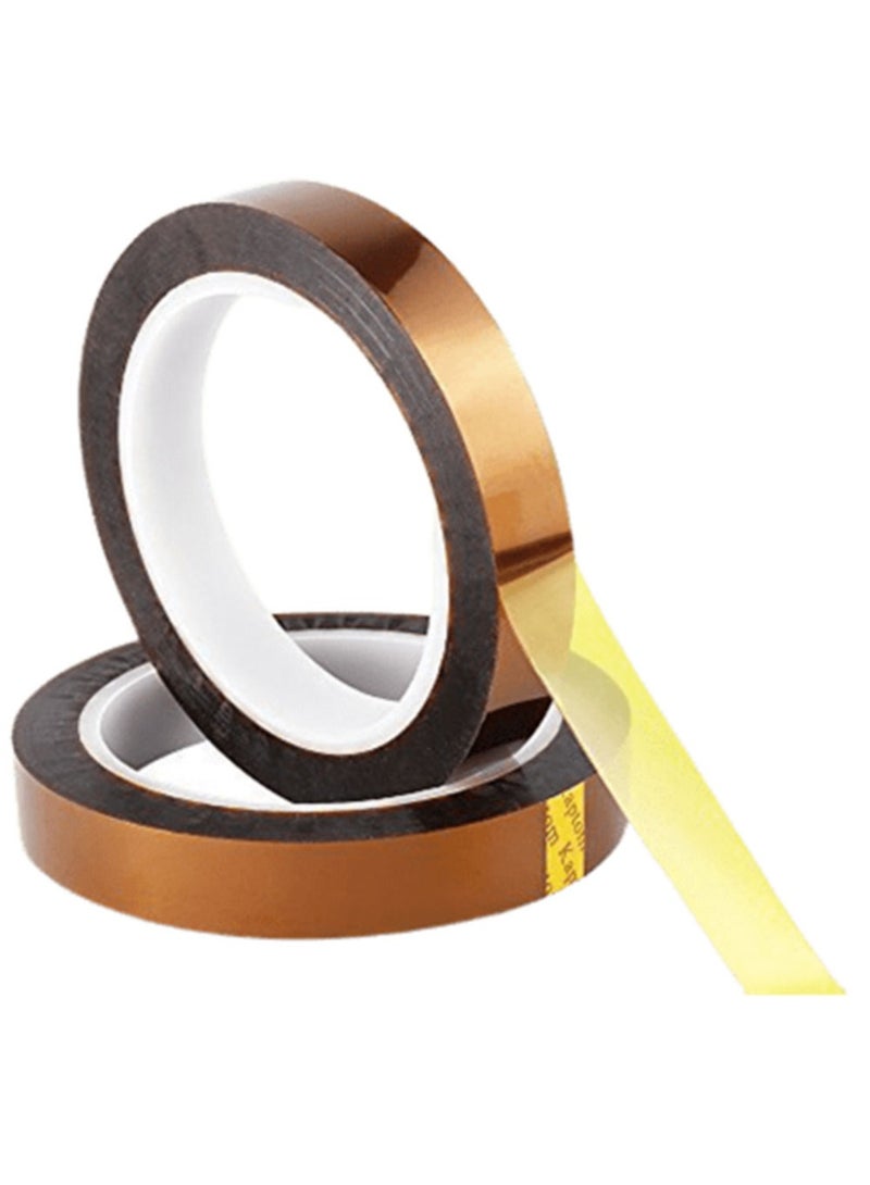 Generic 2 Rolls × 33m Long Gold Finger High Temperature Resistant Tape Heat BGA Tape Thermal Insulation Tape Polyimide Adhesive Insulating adhesive Tape 3D printing Board protection (15mm)  - Image 1