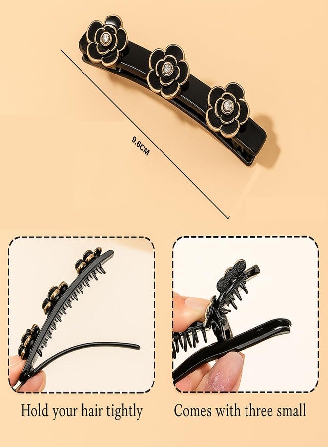 ANNACREATIONS ANNA CREATIONS 8 Pcs Hair Accessories Set - Hair Claw Clips, Large Satin Bow Hair Clips, Crystal Barrette Clip, Dual Hair Clip & Earring Perfect Combo for Women & Girls - Image 2