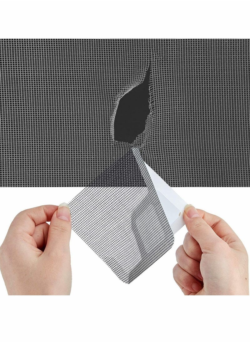 Y&D - 50 PCS Door and Window Screen Repair Kit Mesh Patch Self-Adhesive Replacement Patches for Holes Tearing Mosquito Net - Image 1