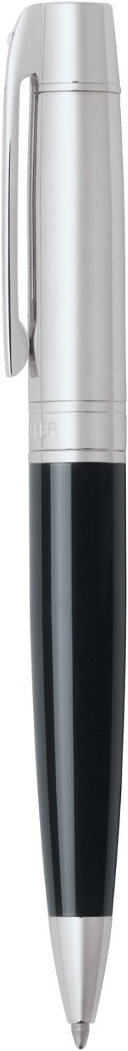 Sheaffer Gift Collection 2 300 Ball Point Pen Satin Chrome Cap Glossy Black Barrel Chrome Plate Trim Blue Refill SH93142 - Image 2