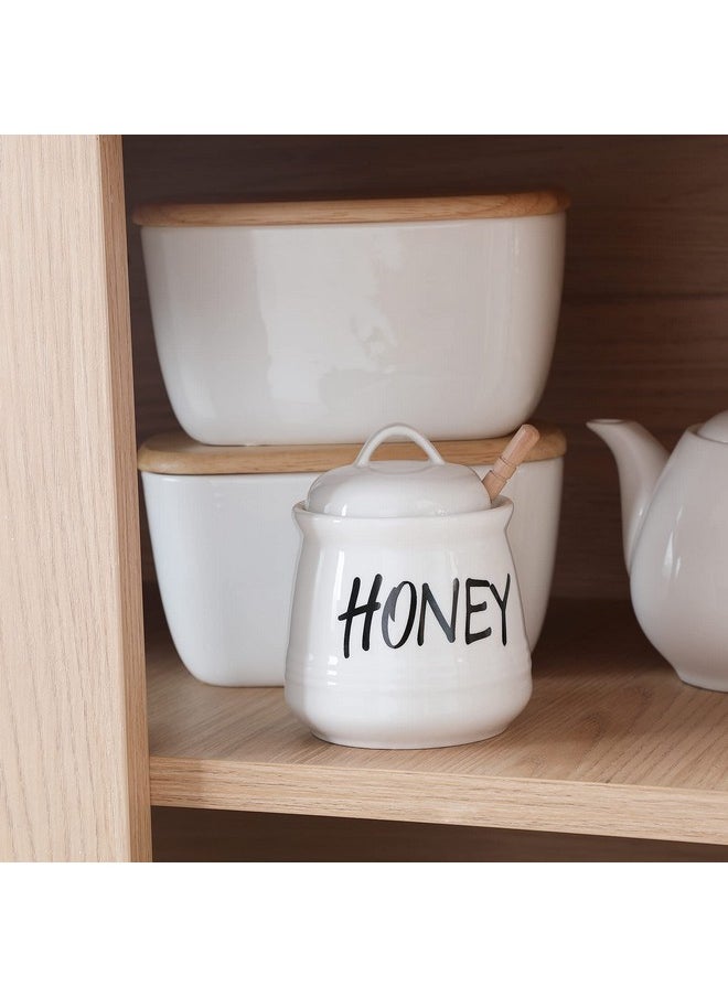 HAOTOP Porcelain Honey Jar with Lid and Honey Dipper 12oz (White) - pzsku/Z9564745CFA375D3ED6B7Z/45/_/1736571434/faa89df4-c5e0-4b63-9d5a-88ebbe341fa7