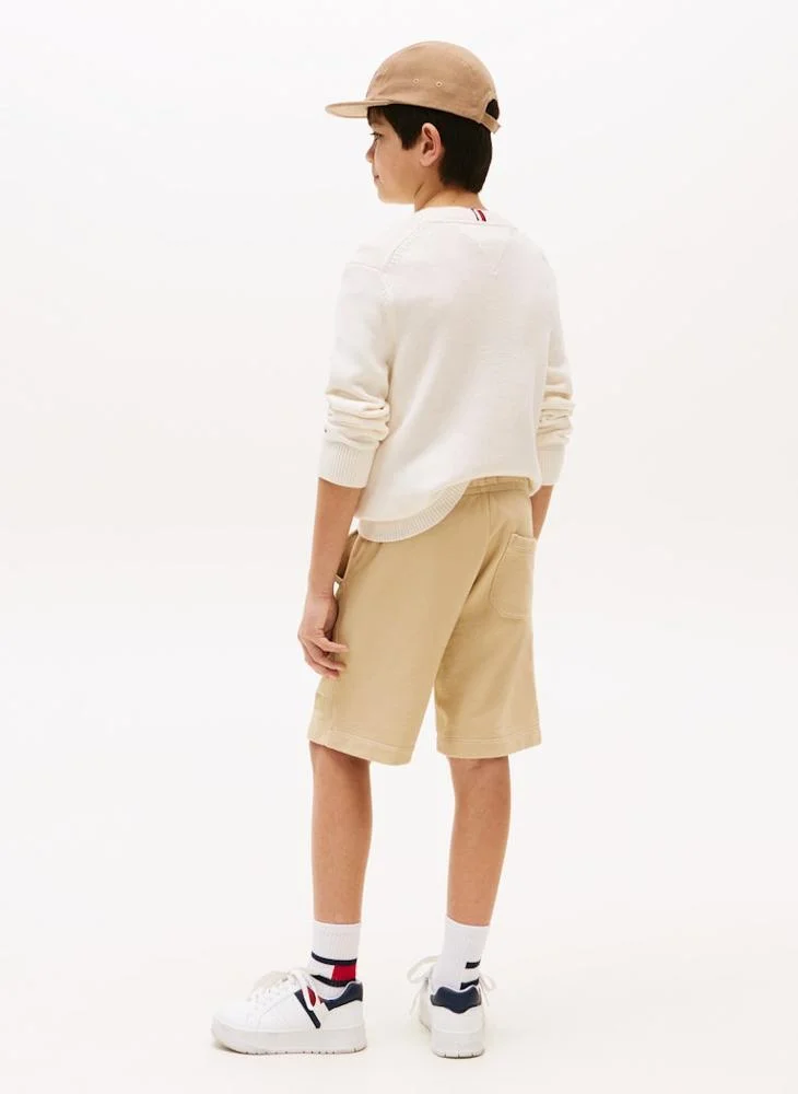 تومي هيلفيغر Kids Tonal Flag embroidered Short