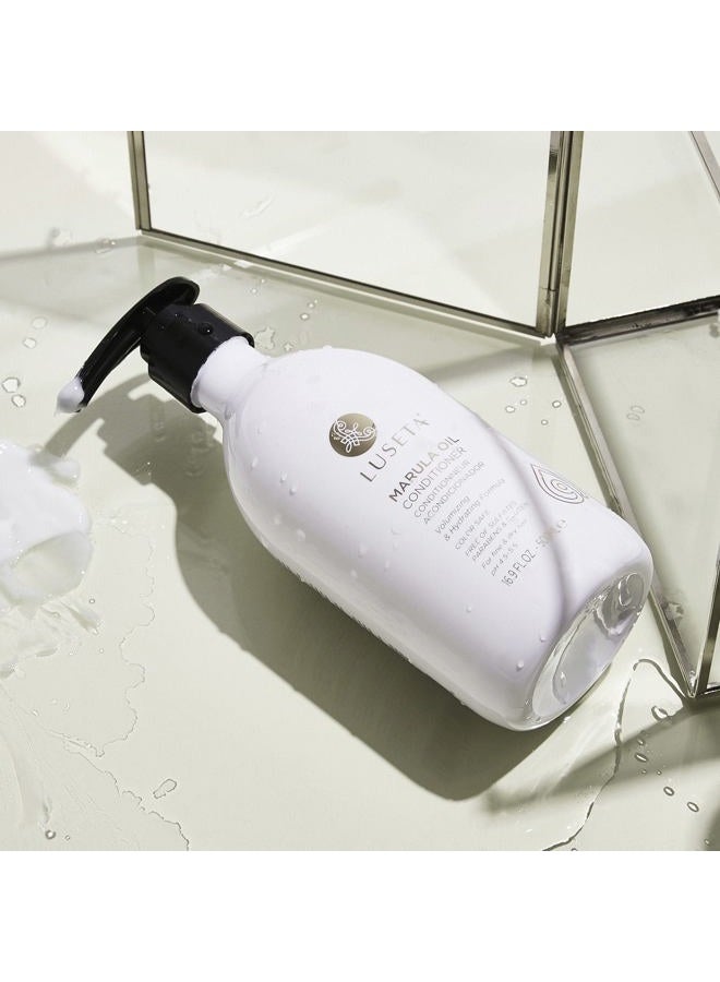 L LUSETA بلسم شعر مرطب بزيت المارولا من لوسيتا - بلسم بجودة صالون يحمي ويغذي ويرطب، خالي من الكبريتات، 16.9 أونصة - Image 2