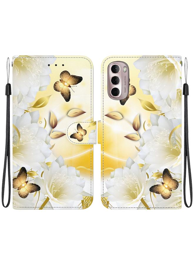 اس-توب جراب لهاتف موتورولا موتو جي ستايلس 4G 2022، جراب هاتف جلدي برسومات ملونة وملمس كريستالي - Image 1