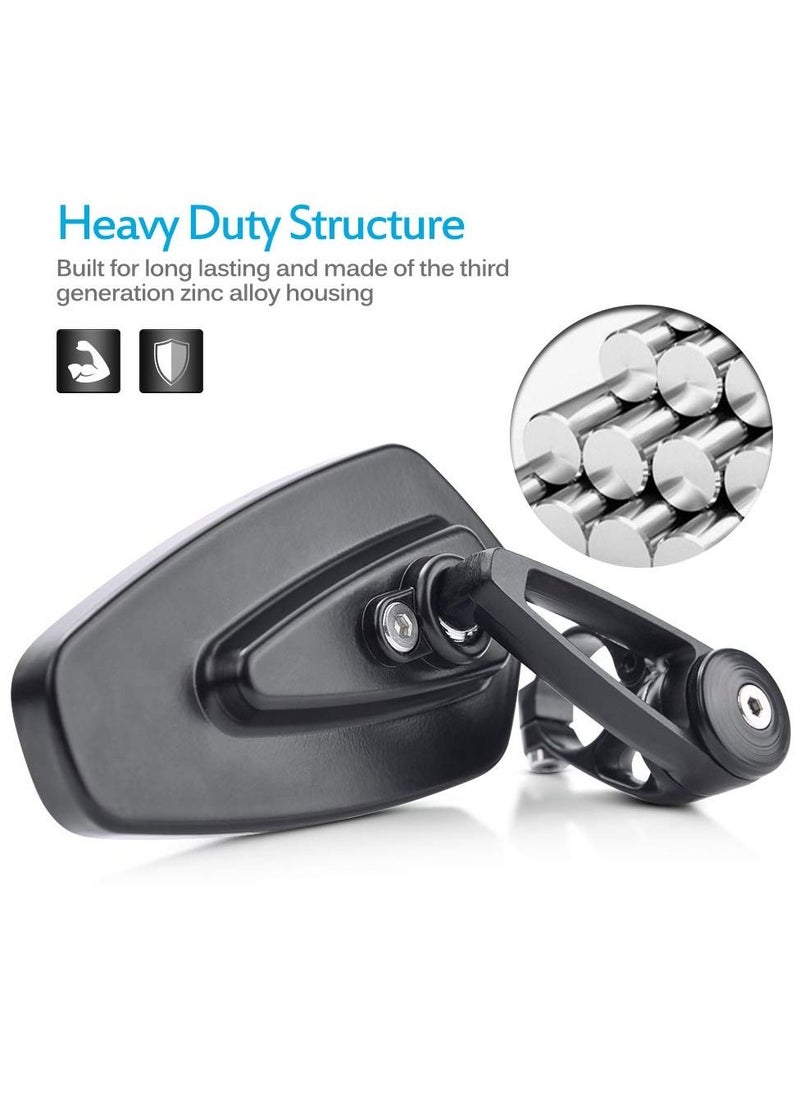 SYOSI - Motorcycle Mirrors, Handlebar Mirrors Rearview Side CNC Handlebar Reflectors Reverse Mirrors Compatible with Honda Grom, Yamaha, Kawasaki, Ducati, Suzuki, and Most - Image 1