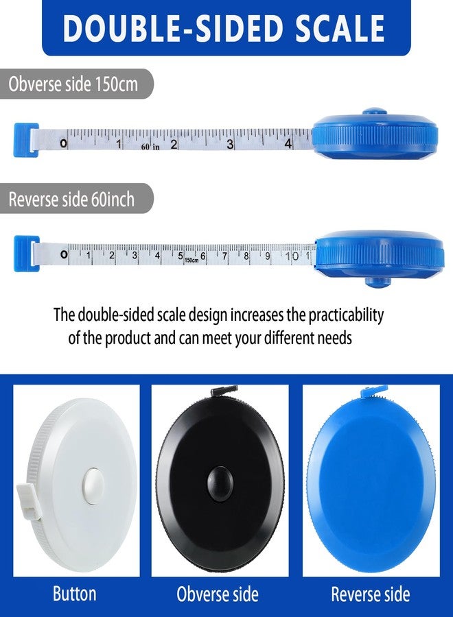 Kigeli 100 Pcs Tape Measure 60 Inch Retractable Measuring Tape Soft Small Measurement Tape Mini Sewing Fabric Tape Measurer Flexible Pocket Cloth Fabric Measurement Digital Tape for Body - Image 3