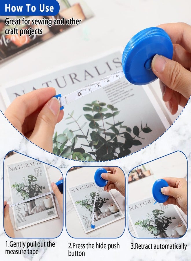 Kigeli 100 Pcs Tape Measure 60 Inch Retractable Measuring Tape Soft Small Measurement Tape Mini Sewing Fabric Tape Measurer Flexible Pocket Cloth Fabric Measurement Digital Tape for Body - Image 4