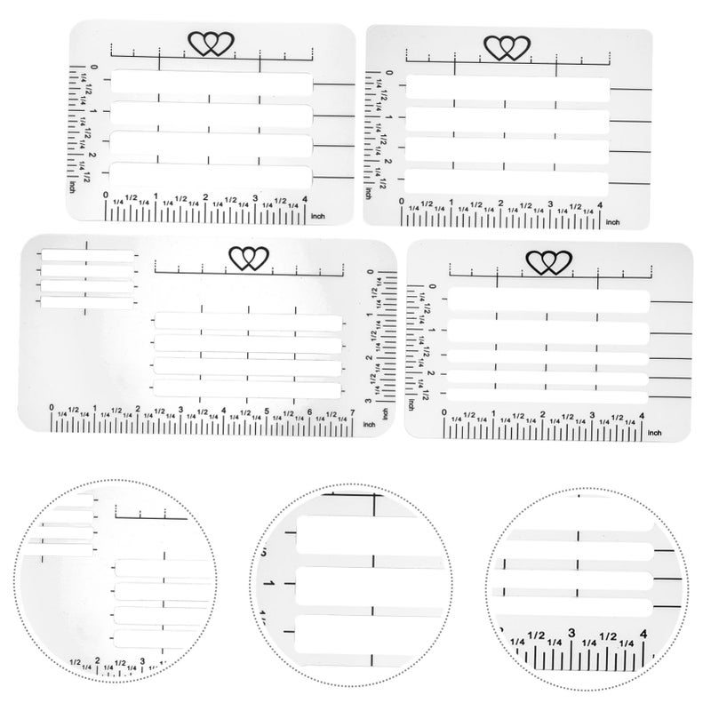 4 Pack Translucent Envelope Addressing Stencils Writing Guide for Card Making DIY Crafts Students - Image 4