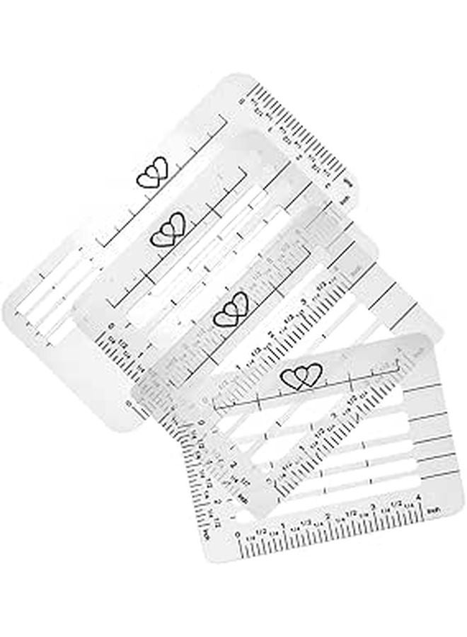 4 Pack Translucent Envelope Addressing Stencils Writing Guide for Card Making DIY Crafts Students - Image 1