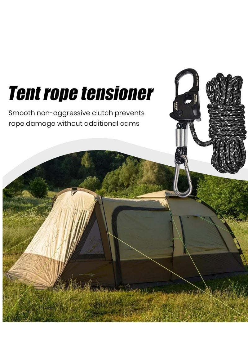 Generic - Tent Rope Tensioner with Ropes Aluminum Alloy Camping Ultralight Guyline Cord Adjuster of Gear for Guylines, Hiking, Lightweight Tensioners for 2-6 mm Guy Lines - Image 1